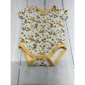 ChickPea White W/ Yellow Flowers One Piece Sz 6-9M